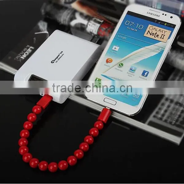 Colored Fashion High Quality Wearable Bracelet Bead Micro USB Cable for Samsung,HTC,Motorola Android Smartphones photo-4