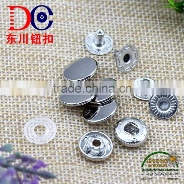 Wholesale Metal Button Hang Plating Silver/ Gold Spring Snap Button,Snap Fastener for Clothes photo-5