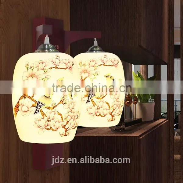 Loft Style Les Double Wall Lamp Industrial Antique Wall Light Lamp Ceramic Wood Vintage Wall Light photo-5