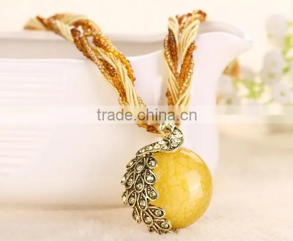 National Wind m Weaving Necklace Restoring Ancient Ways Sweater Chain photo-6