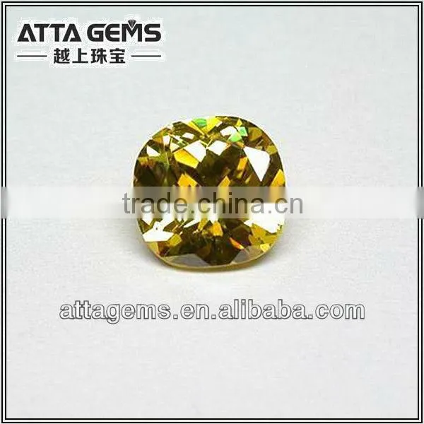 Radiant Cut Peridot Cubic Zirconia Gemstone