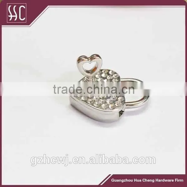 fashinable lock, heart-shaped lock,metal lock for bag accessory
