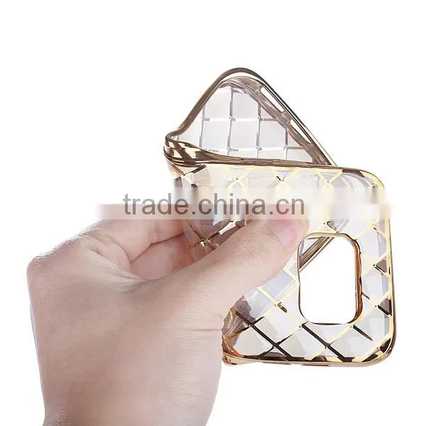 C&T Luxury Plating Pattern Diamond Lattice Transparent Soft Tpu Case for Samsung Galaxy S7 5.1" photo-5