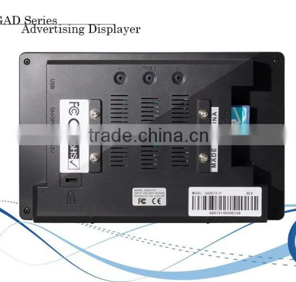 7 Inch Lcd Touch Screen Taxi Advertising Monitor photo-3