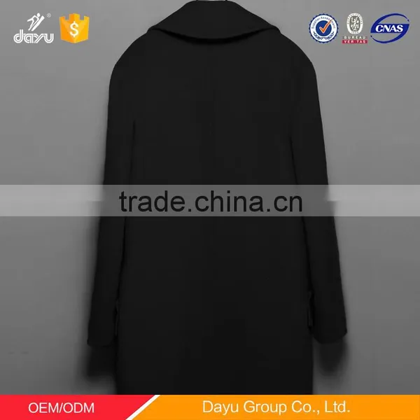 Wholesale 2016 Hot Designer Wool Coat Long Wool Fabric for Winter Overcoat V Collar Wool Jacket photo-4