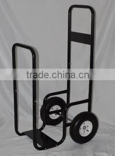 Log Caddy With Cover, Black Firewood Cart photo-4