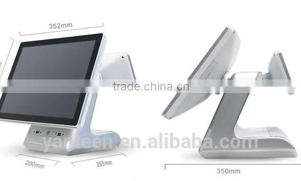 Silver Color 15inch Supermarket All in One Touch Screen POS System With Aluminum Alloy Casing photo-5