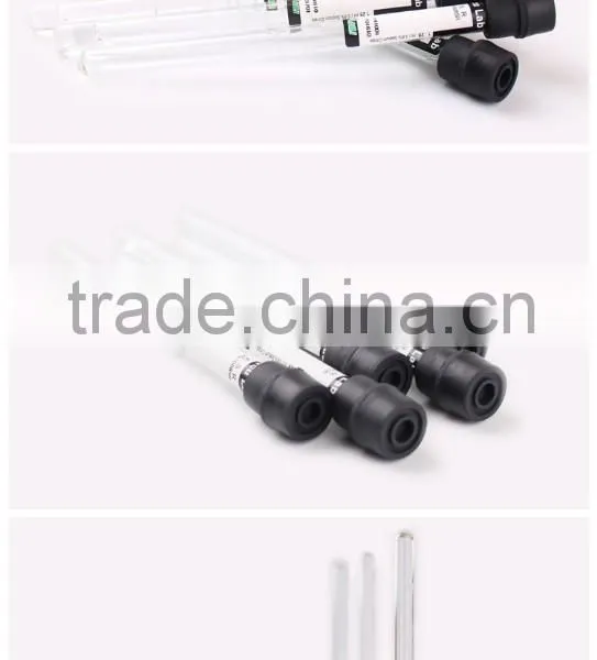 OEM Acceptable Custom Blace Top Vacuum Blood Collection Black Tube photo-2