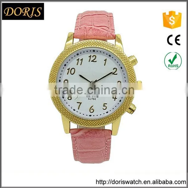 Newest PU Leather Band Japan Movt Lady Wrist Watch photo-3