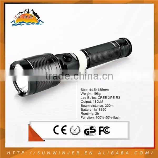 3000mAh Output 100LM Aluminium Rechargeable Led Torch photo-2