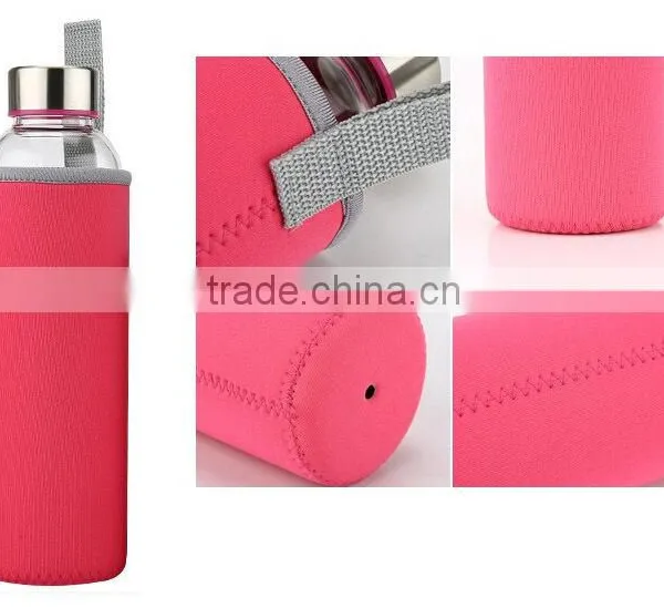 Clear Heat-resistant Sale of Cheap Glass Bottles With Stainless Steel Cap photo-3