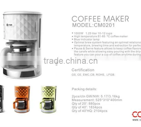 2016 Hot Sale Diamond Rang Kitchen Appliance Drip Coffee Maker and Electric Kettle photo-5
