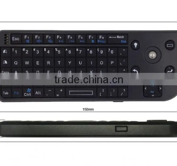 AK-601 Bluetooth Wireless Mini Keyboard Trackball With Laser Pointer For Tablet PC MID Google TV