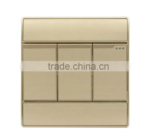 3 Gang 1 Way Power Switch LED Electric Wall Switch