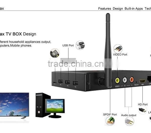 T95max Amlogic S905 With Wifi KODI 16.0 Smart TV BOX Android Octa Core Tv-box X96 4K 1G 8G hd KODI 16.0 TV BOX photo-4