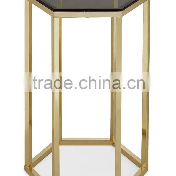 Sofa Mirrored Metal Side Table photo-5