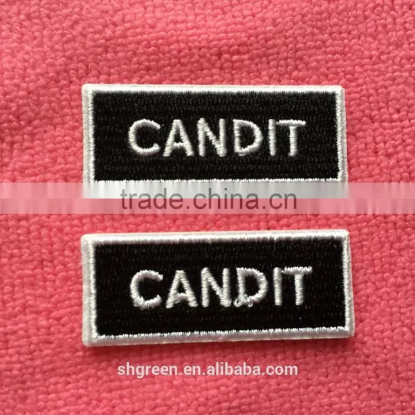 High Quality Full Embroidery Label With Iron on Backing photo-2