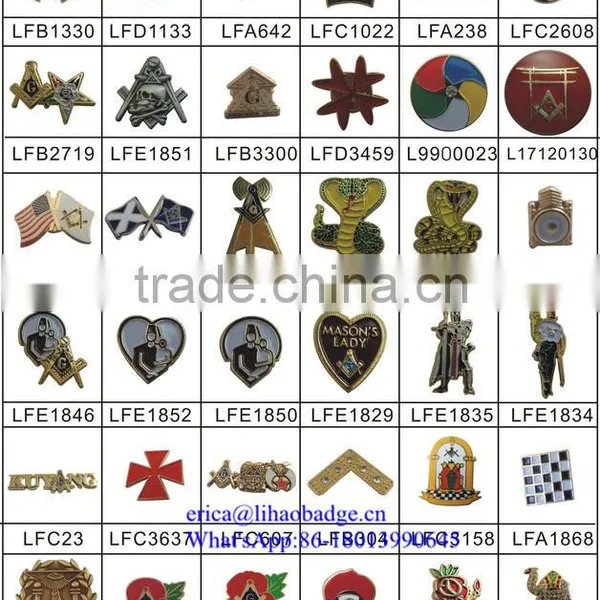 Chinese Wholesale Metal Customized Masonic Lapel Pins, Metal Pin Badges