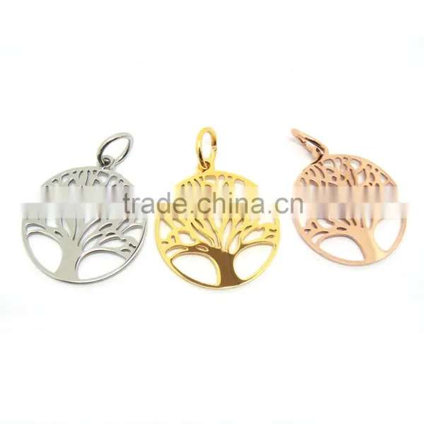 Best Price Stainless Steel 20mm Small Family Tree of Life Charms photo-4