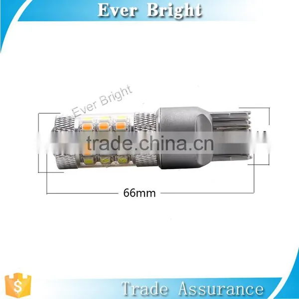 Guangzhou Car Led Light 2835 42SMD Two Color White Amber Led Brake Light T20 W21/5w 7443 Led photo-3