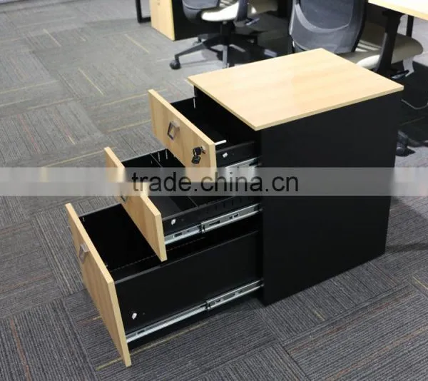 Melamine Office or Under Desk 3 Drawer Wheeled Lockable Cabinet(SBD-series) photo-2