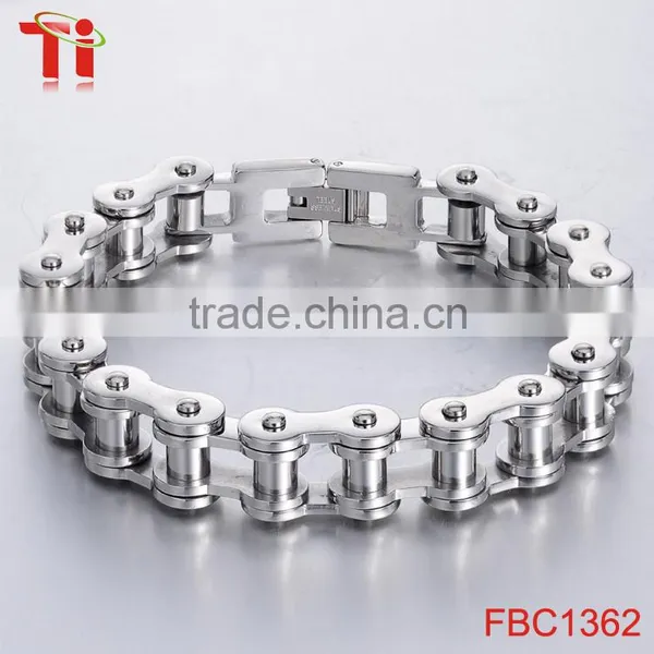 Good Quality Bicycle Link Chain Stainless Steel Mens Hand Biker Bracelet Jewelry photo-3