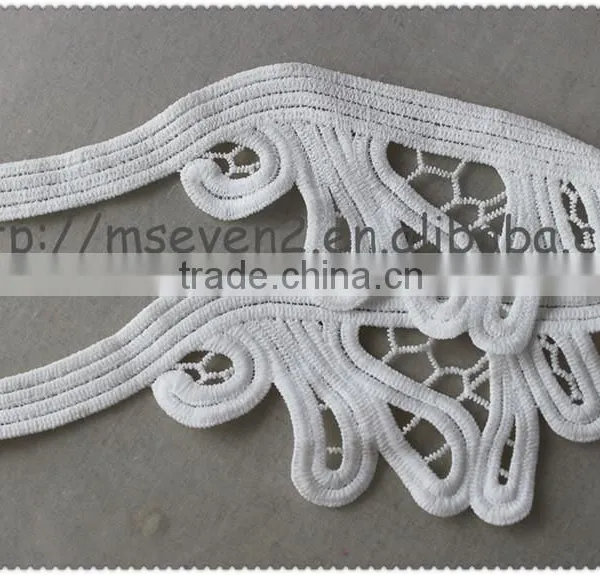 Wholesale Soft White Cotton Lace Collar, Embroidery Cotton Collar Lace for Ladies Wear photo-6