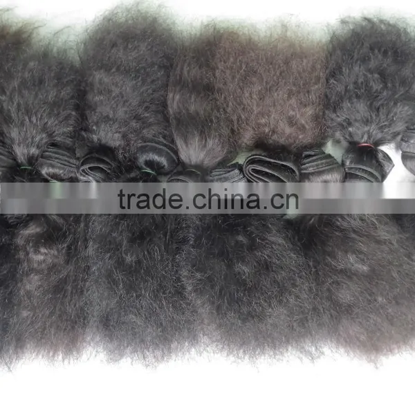 Cheap Price Good Quality Original Peruvian Curly Hair 16" Inch Natural Black photo-4