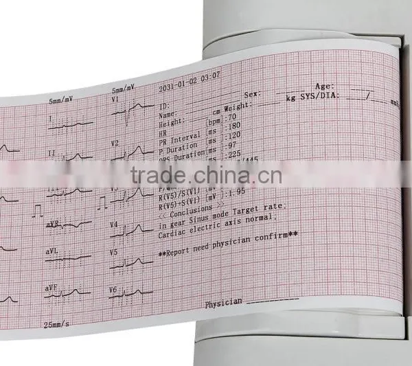 Portable Ecg Machine Digital 6-channel Touch Screen Color Electrocardiograph ECG EKG Machine With Software photo-5