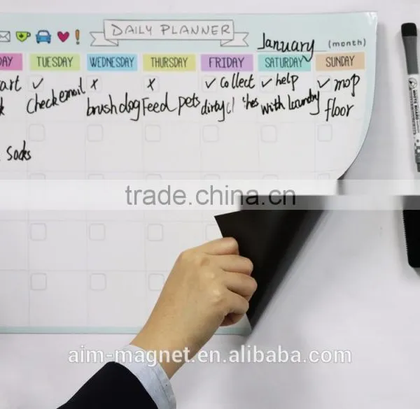 Magnetic Calendar Weekly Planner Reward Chart Schedule Organized Dry Erase Magnet for Kids photo-4