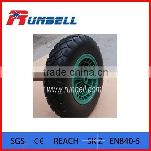 2017 Durable 16'' PU Foam Flat -free Wheelbarrow Wheel photo-3