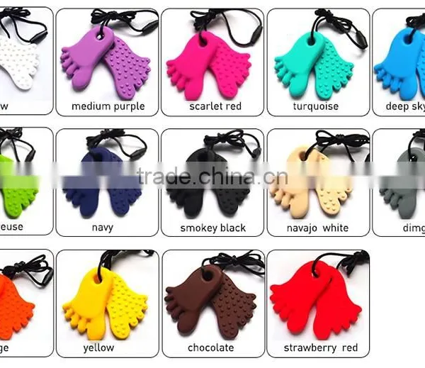 China Teether BPA Free 10 Pcs per Color Teething Pendant Necklace photo-5