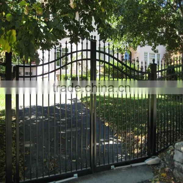 Custom Height and Colors Steel Main Gate Designs Electrostatic Spraying photo-3
