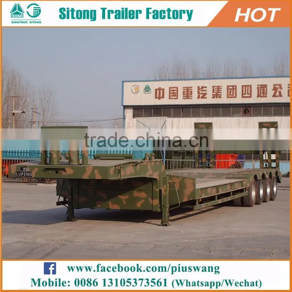 Direct Factory Low Price 3 Axles Low Bed Trailer / 50 Tons To 120 Tons Low Bed Semi Trailer for Sale photo-3