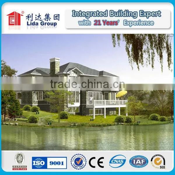 Eco-friendly Luxury Prefab House Villa / Green Prefab Steel House Made in China photo-3