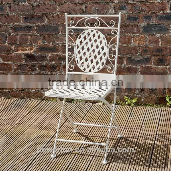 Powerlon Vintage Wrought Iron Folding Patio Chair photo-6