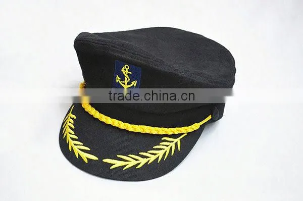 Promotional Black Captain Hats In YiWu photo-3