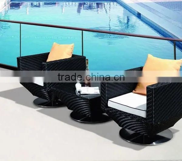 Hot Sell Outside Sofa Chair Leisure Wicker Rotating Coffee Chair photo-6