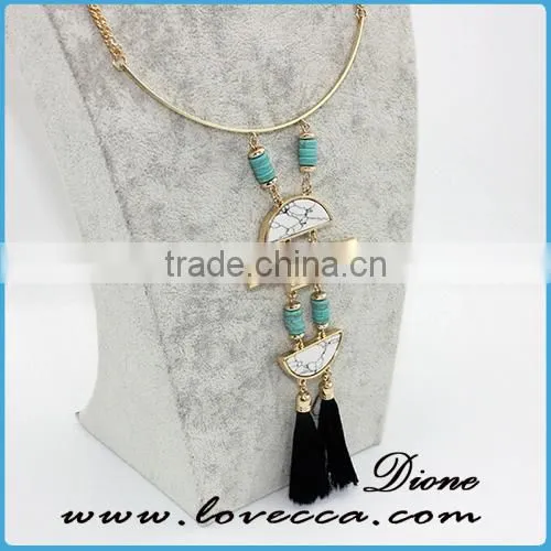 Fashion Design Simple Gold Chain Necklace Gemstone Chain Necklace photo-3