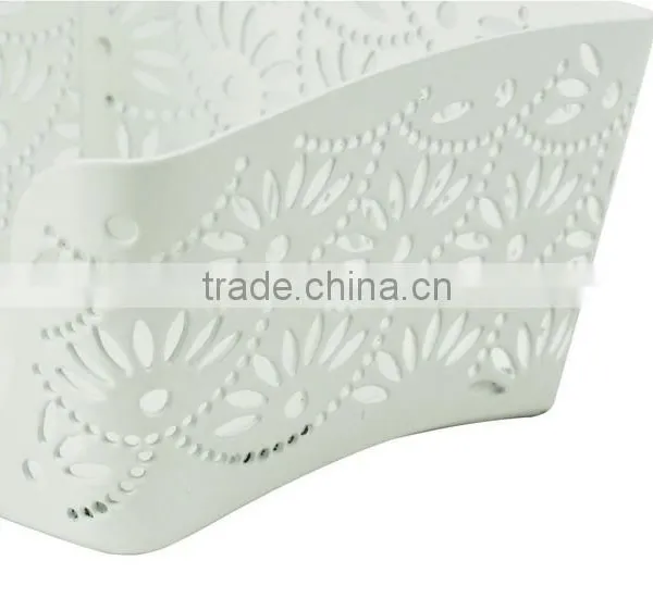 Arc-shaped Metal Punched Desktop Note Paper Holder photo-3