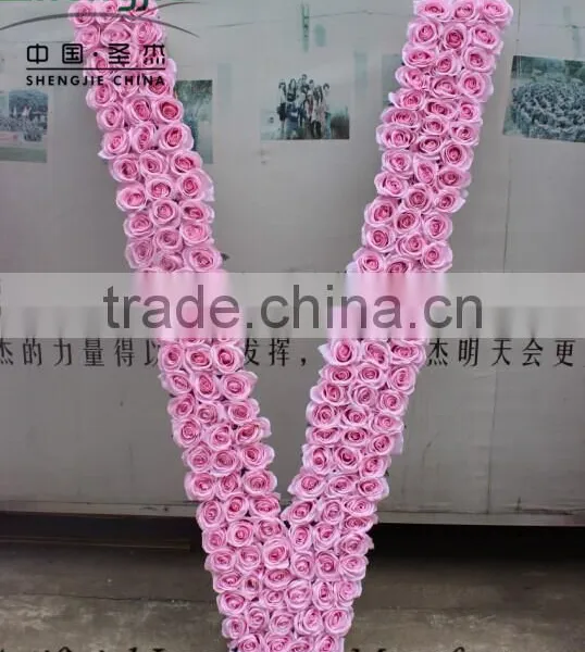 LOVE Style Artificial Flower Wall,rose Flower Wall for Wedding photo-4