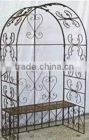 Wrought Iron Garden Arch & Bench