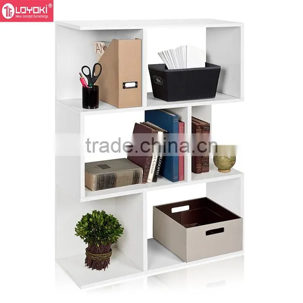 2016 New Wood Cube Storage Easy Assembly Wood Bookcase Home Furniture 3 Tier Bookshelf photo-4