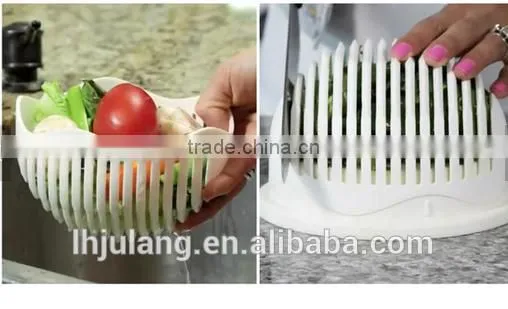 2017New Design Fruit Vegetable Plastic Salad Slicer Cutter Salad Maker Bowl /plastic Salad Cutter Bowl photo-5