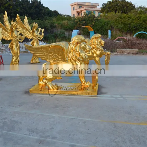 Outdoor Garden Decoration Resin Craft Fiberglass Lion Statue photo-3