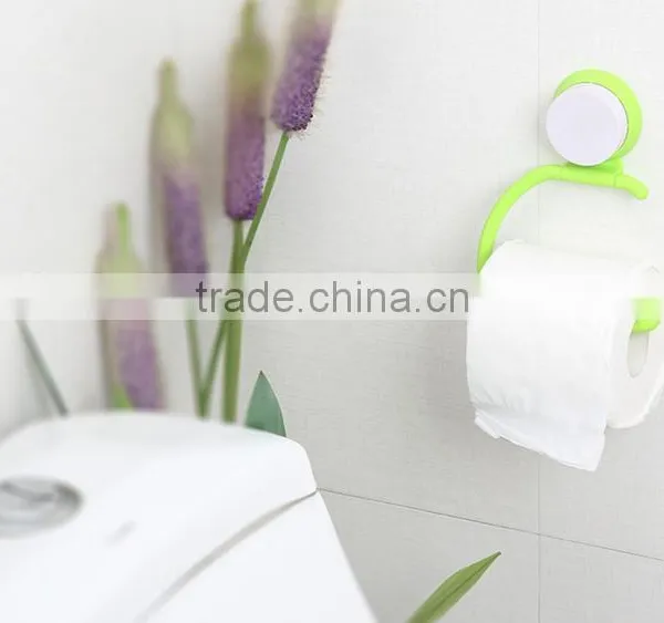 Vacuum Suction Cup Kitchen and Bathroom Plastic Shelf/holder/Towel Rack/roll Tissue Stand photo-2