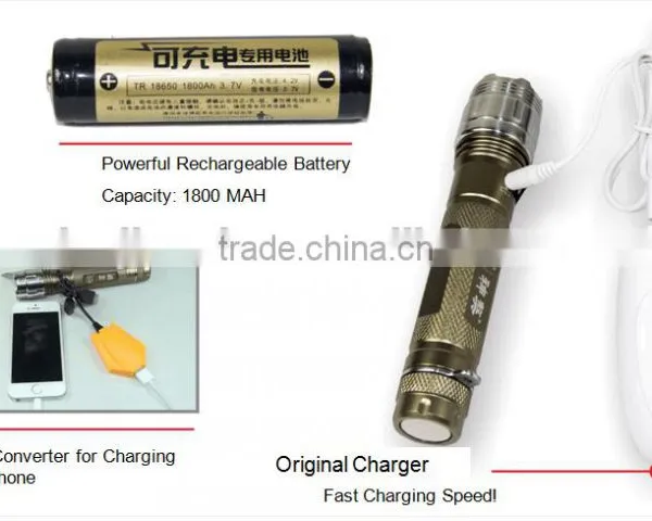 LED 18650 Flashlight ,,emergency LED Light ,for Camping Hiking ,outdoor Explore photo-2