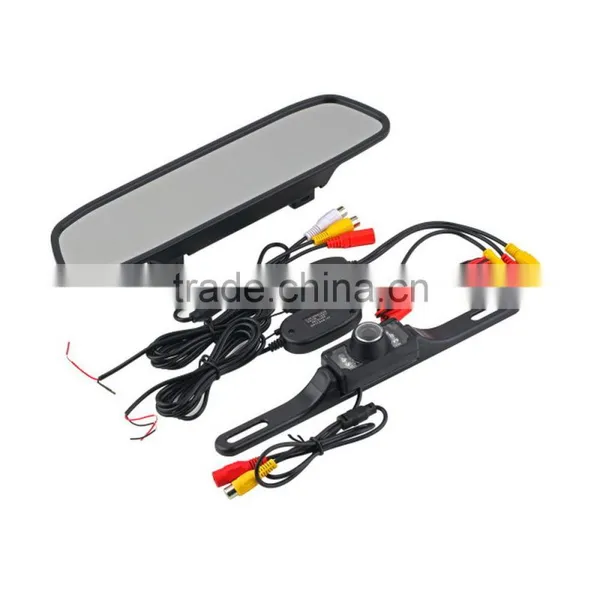 4.3"Car Rearview Mirror Camera Dvr Monitor Wireless Reverse Car Rear View Camera Backup Camera Kit