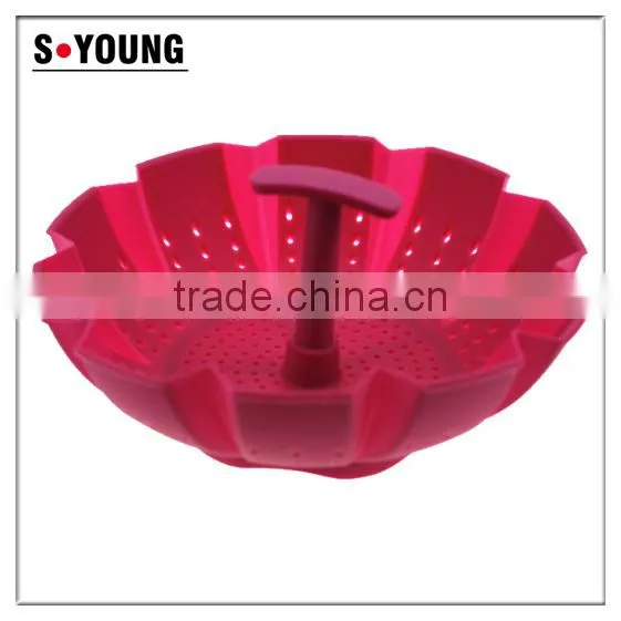 11002 Silicone Foldable Vegetable Steamer Filter photo-4