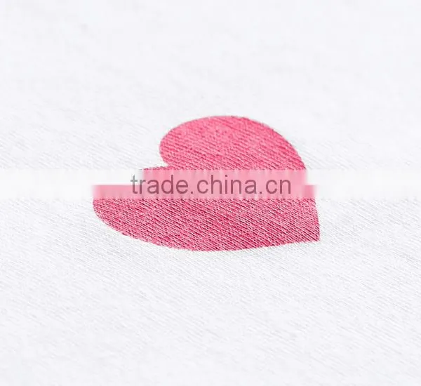 Lovely Heart Pattern Design Custom Printing 100% Cotton Custom O Neck Women White t Shirt photo-6